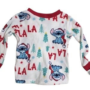 Disney Lilo & Stitch Christmas Holiday Pajama Top - Size 12M - NWT